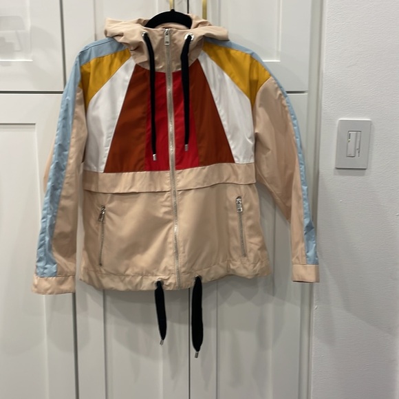 Maje Banela Color Block Windbreaker Jacket - Picture 3 of 14